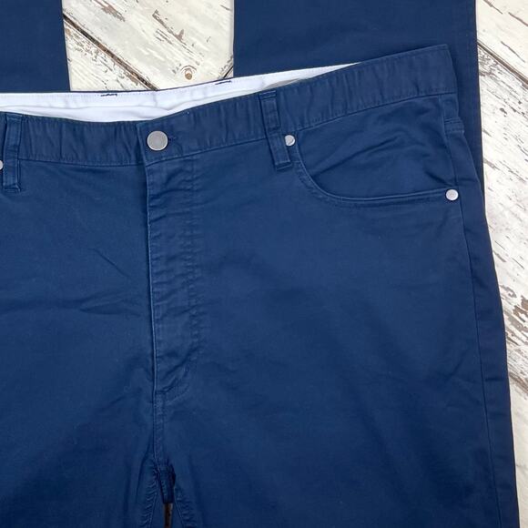 Daniel Cremieux Signature Collection pants men’s 40x32 five pocket navy blue - Picture 5 of 9